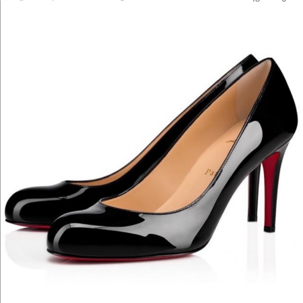 Christian Louboutin Simple Pump 85 Black Patent Leather 40.5